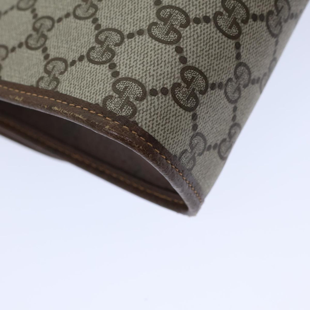 GUCCI GG Canvas Web Sherry Line Clutch Bag PVC Beige Green Red 72156