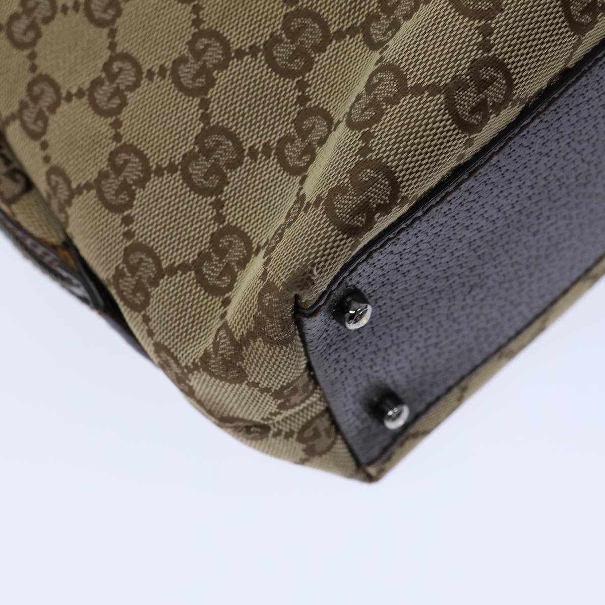 GUCCI GG Canvas Hand Bag Beige 72163