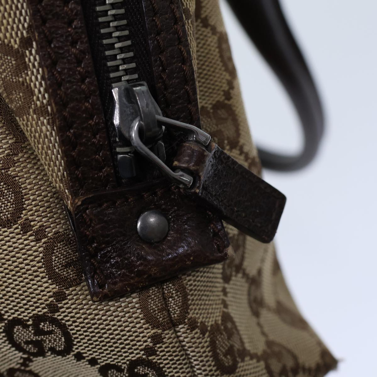 GUCCI GG Canvas Hand Bag Beige 72163