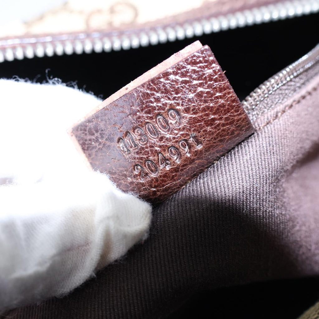 GUCCI GG Canvas Hand Bag Beige 72163
