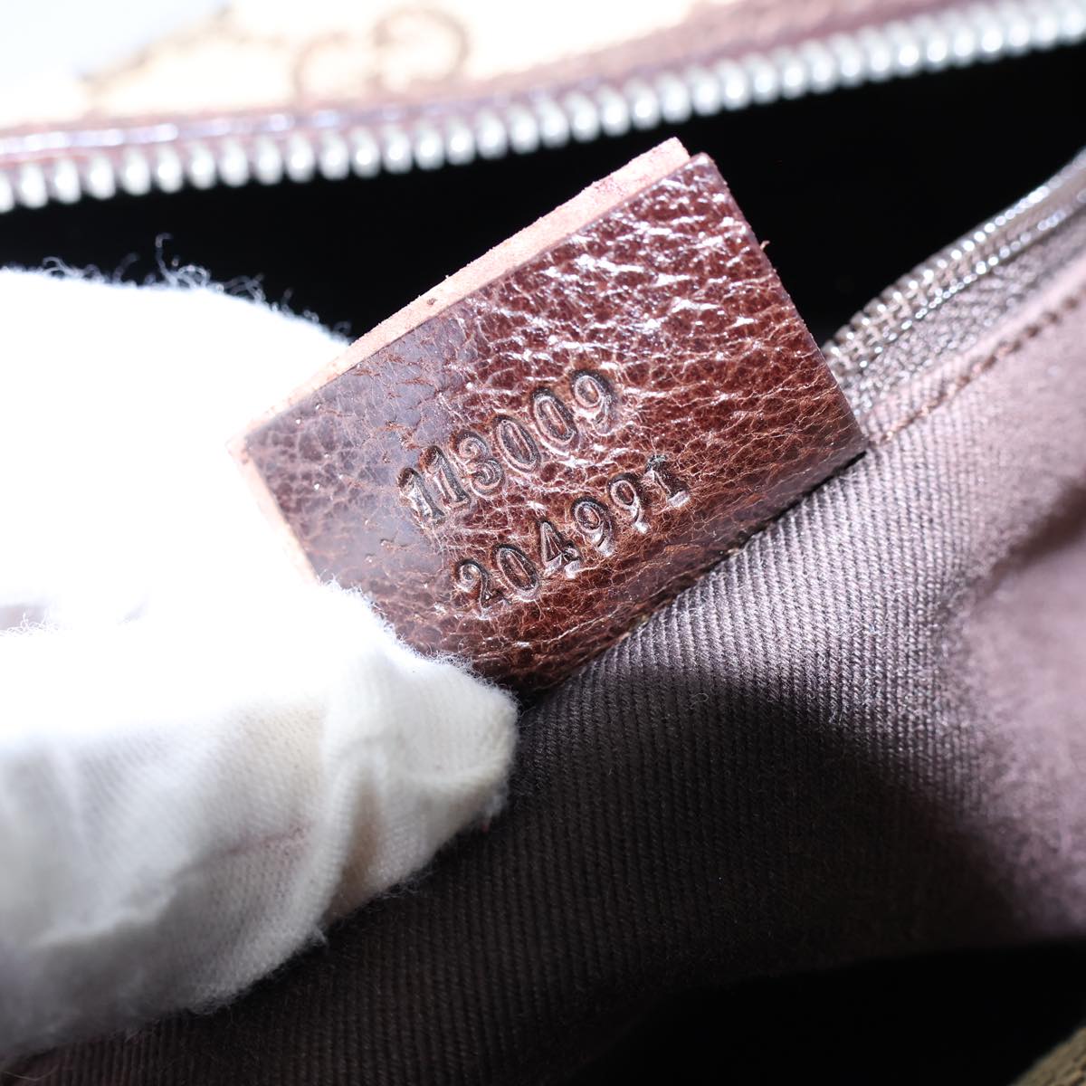GUCCI GG Canvas Hand Bag Beige 72163