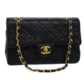 CHANEL Matelasse Chain Shoulder Bag Lamb Skin Black CC 72241A