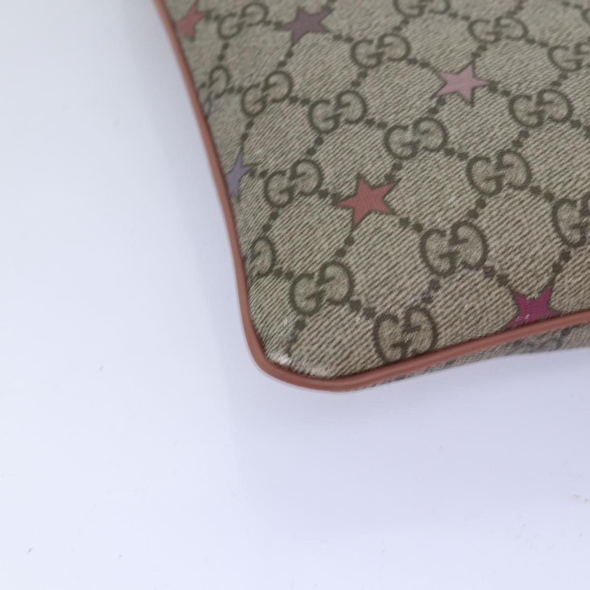 GUCCI GG Supreme Shoulder Bag PVC Beige 295257 72293