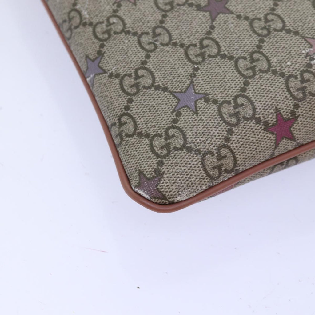 GUCCI GG Supreme Shoulder Bag PVC Beige 295257 72293