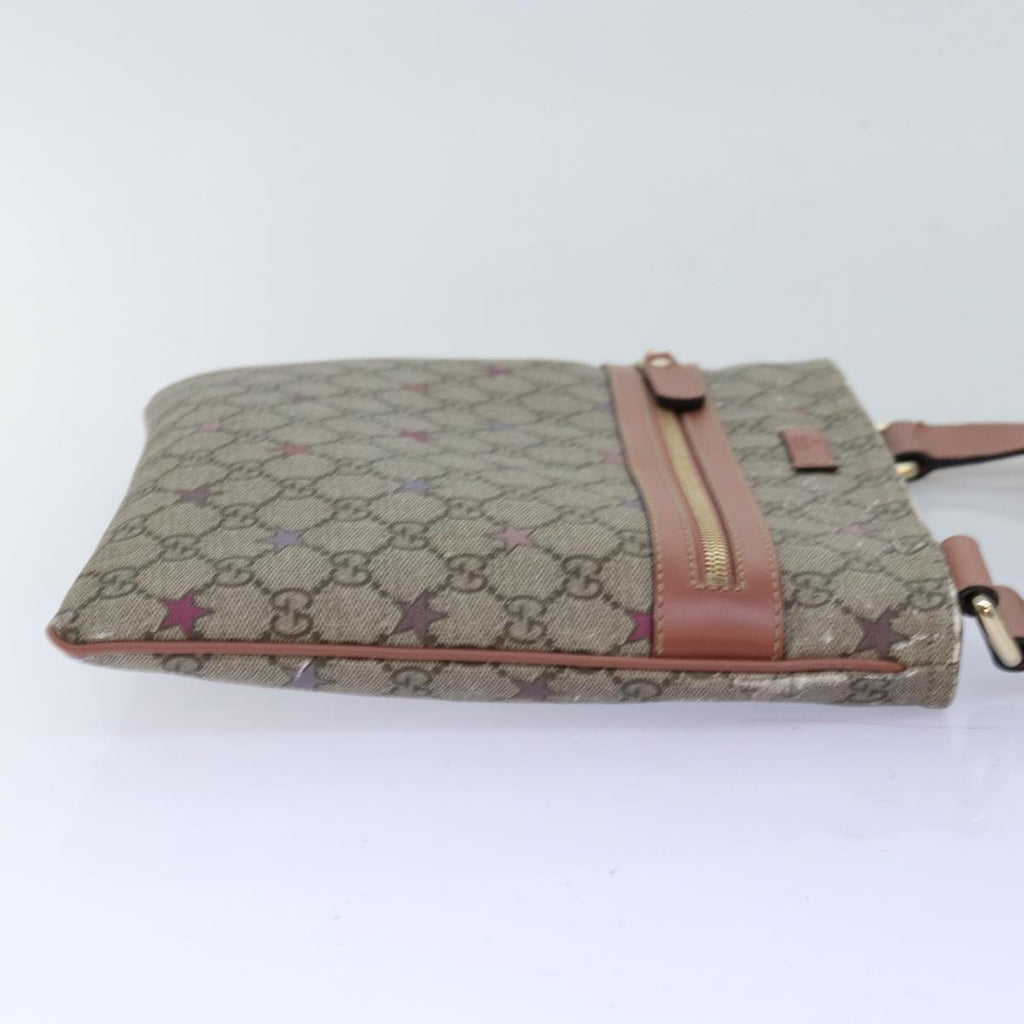 GUCCI GG Supreme Shoulder Bag PVC Beige 295257 72293