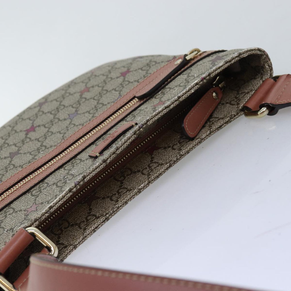GUCCI GG Supreme Shoulder Bag PVC Beige 295257 72293