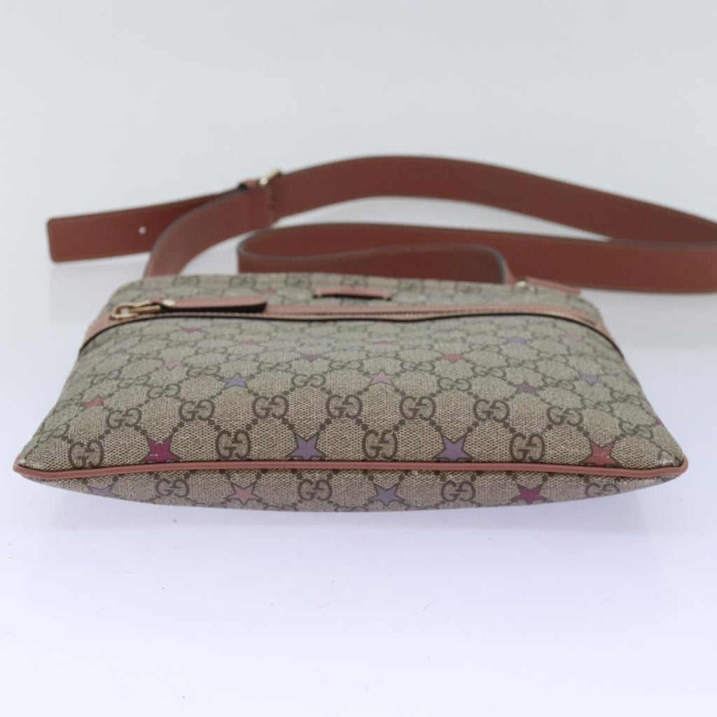 GUCCI GG Supreme Shoulder Bag PVC Beige 295257 72293
