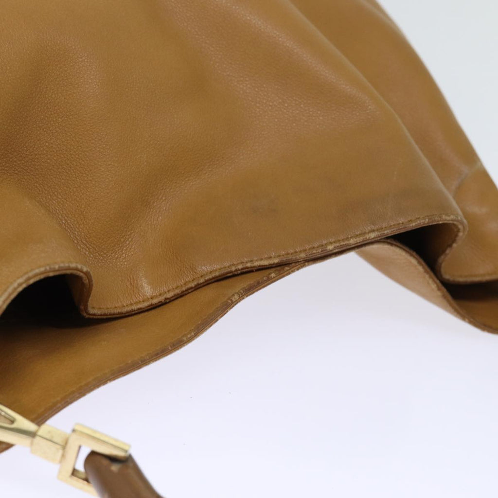GUCCI Bamboo Shoulder Bag Leather 2way Brown 72419