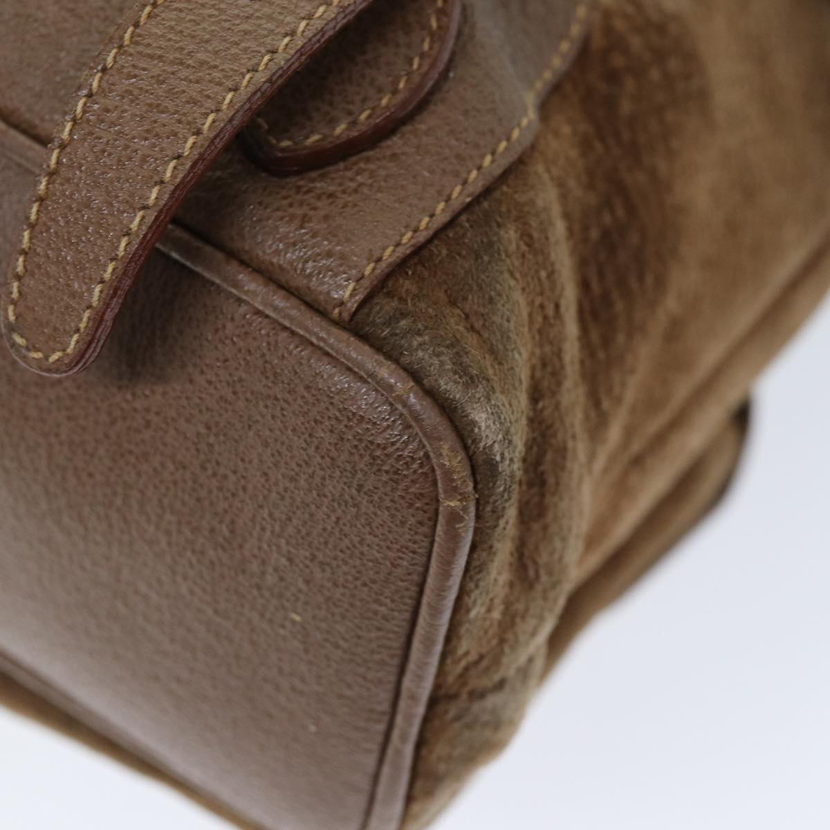 GUCCI Bamboo Backpack Suede Brown 003 2058 0016 72436