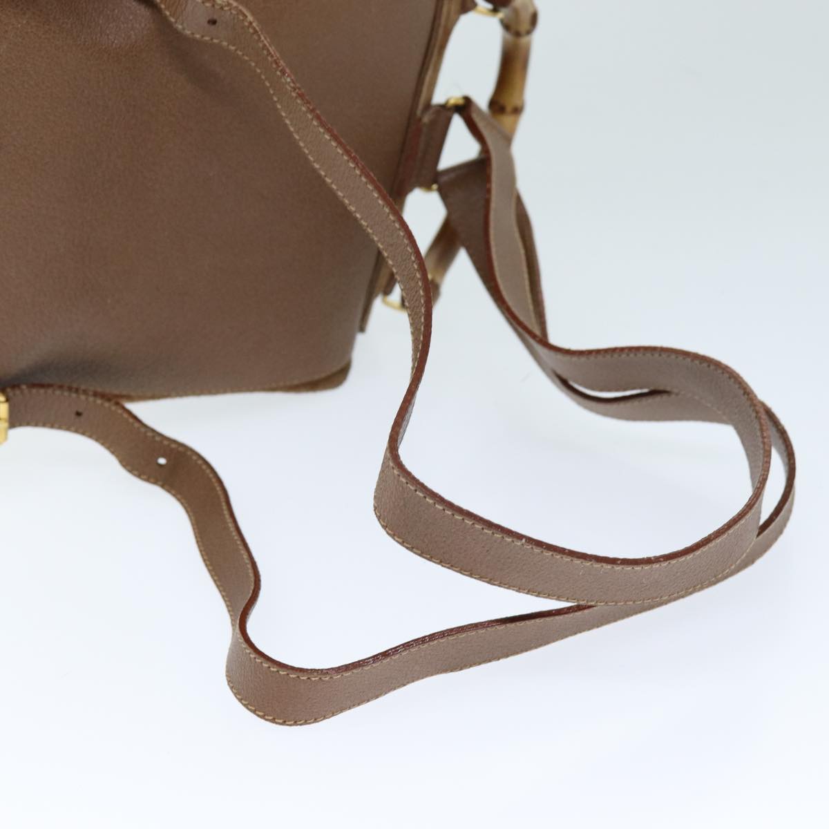 GUCCI Bamboo Backpack Suede Brown 003 2058 0016 72436