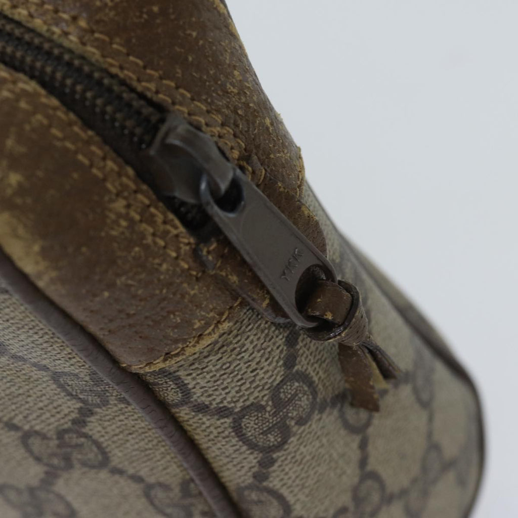 GUCCI GG Supreme Web Sherry Line Clutch Bag PVC Beige Red 89 01 012 72452