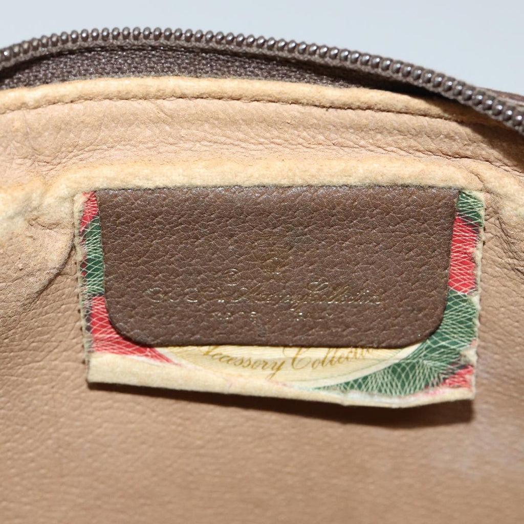 GUCCI GG Supreme Web Sherry Line Clutch Bag PVC Beige Red 89 01 012 72452