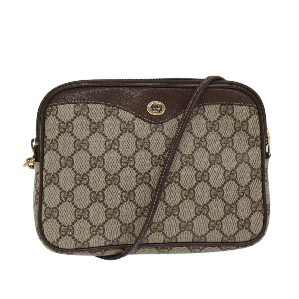 GUCCI GG Supreme Shoulder Bag PVC Beige 97 02 068 72481
