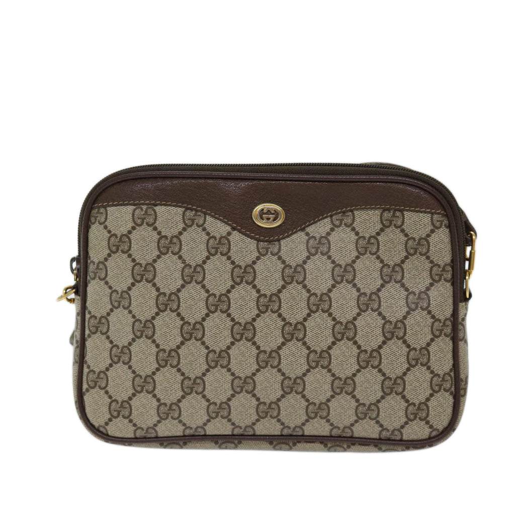 GUCCI GG Supreme Shoulder Bag PVC Beige 97 02 068 72481