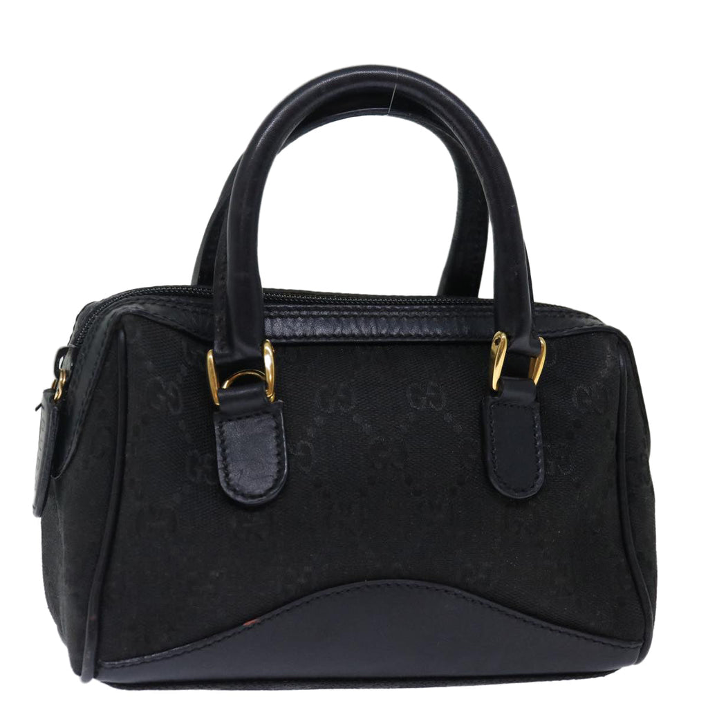 GUCCI GG Canvas Mini Hand Bag Black 72488