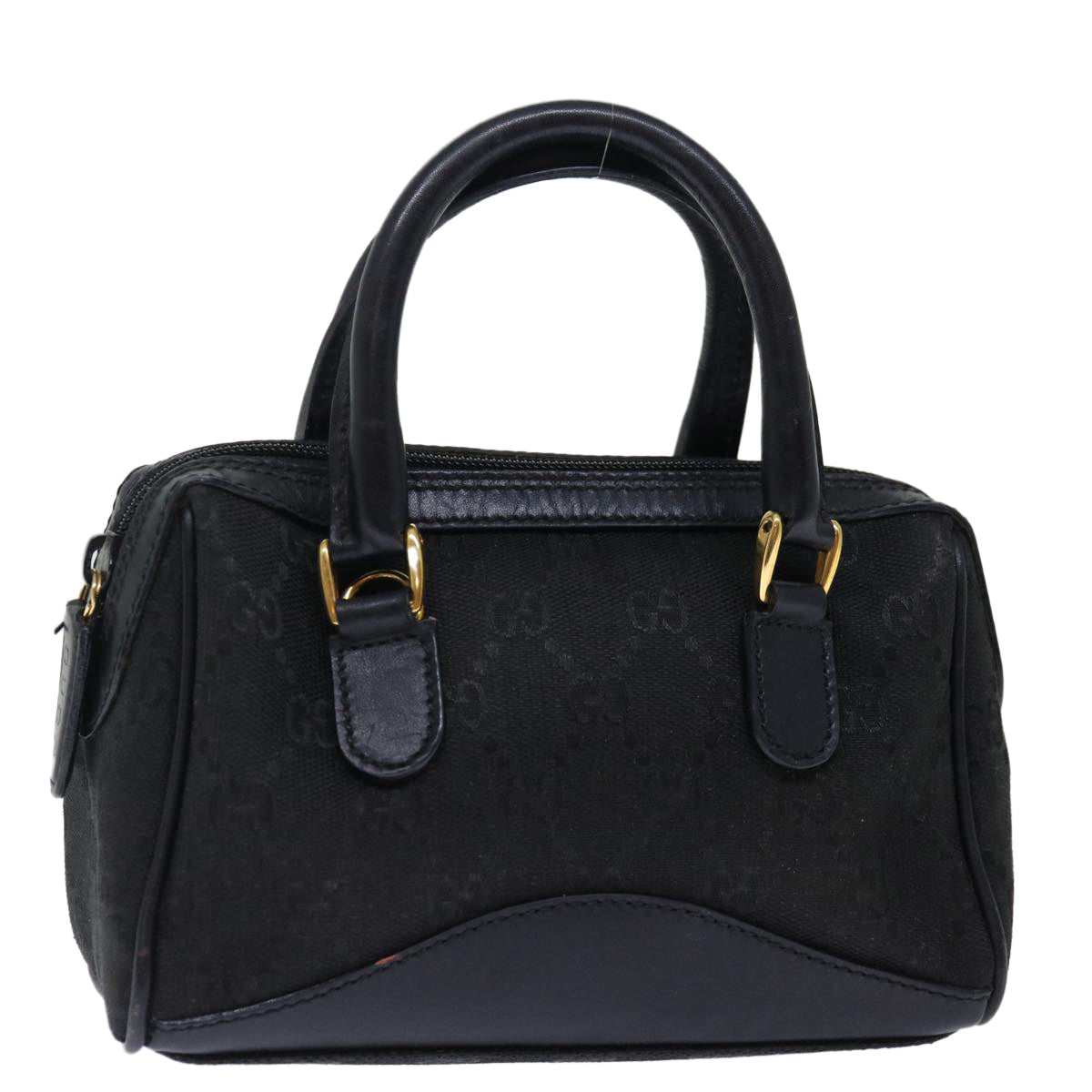 GUCCI GG Canvas Mini Hand Bag Black 72488