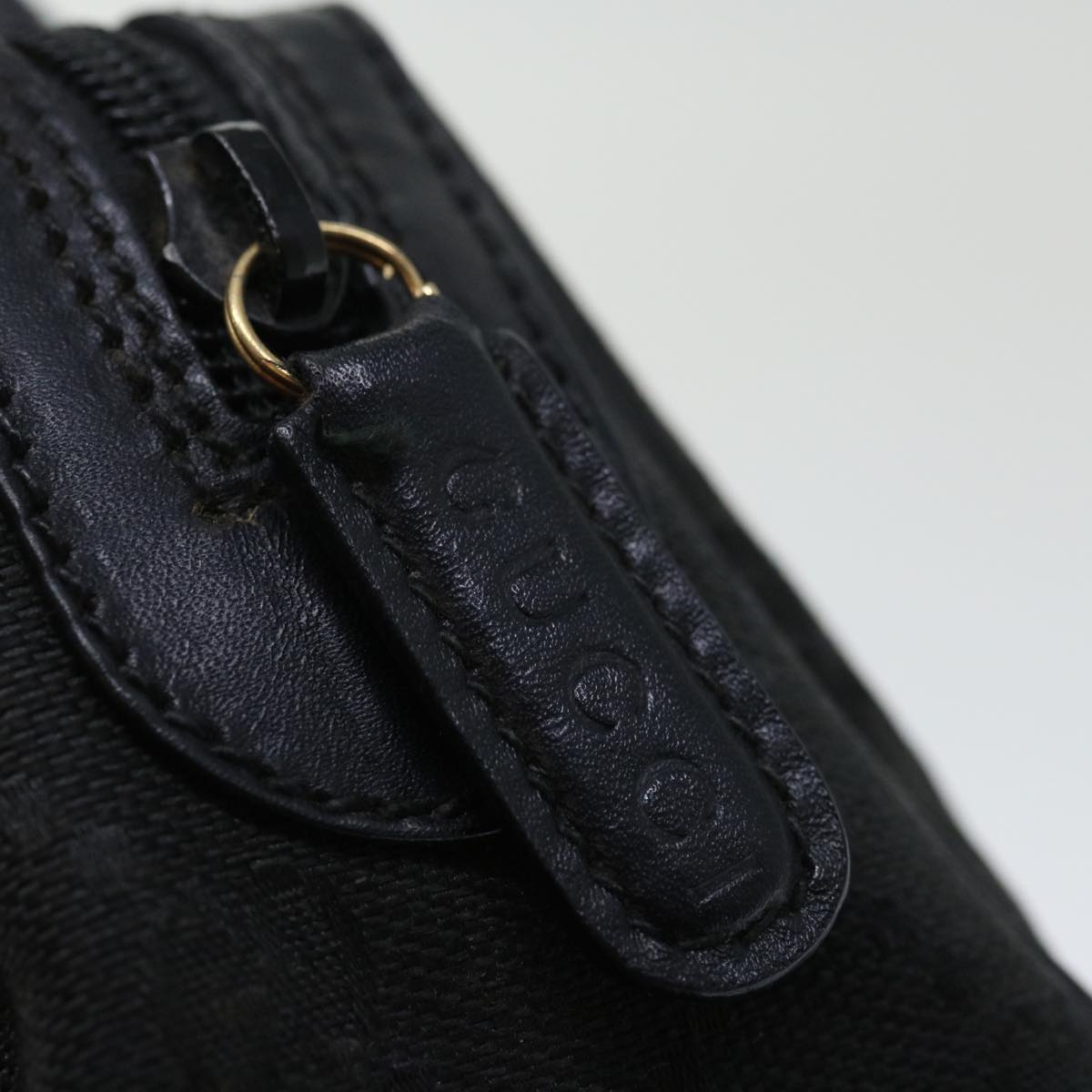 GUCCI GG Canvas Mini Hand Bag Black 72488