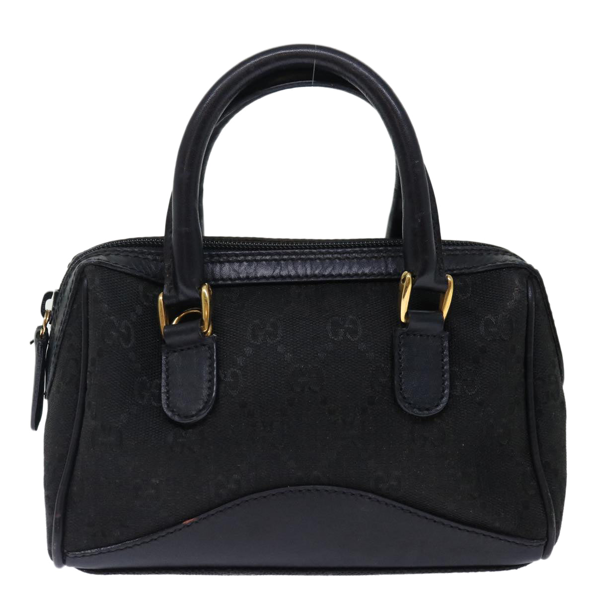 GUCCI GG Canvas Mini Hand Bag Black 72488