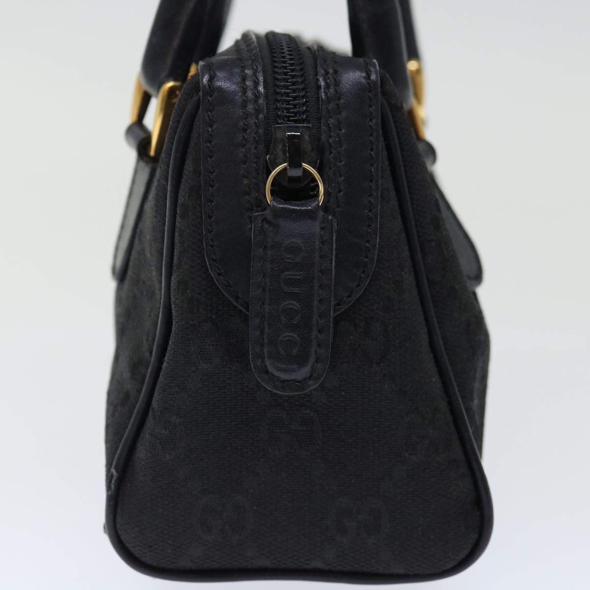 GUCCI GG Canvas Mini Hand Bag Black 72488