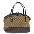 GUCCI GG Canvas Bamboo Hand Bag Beige 339002 72514