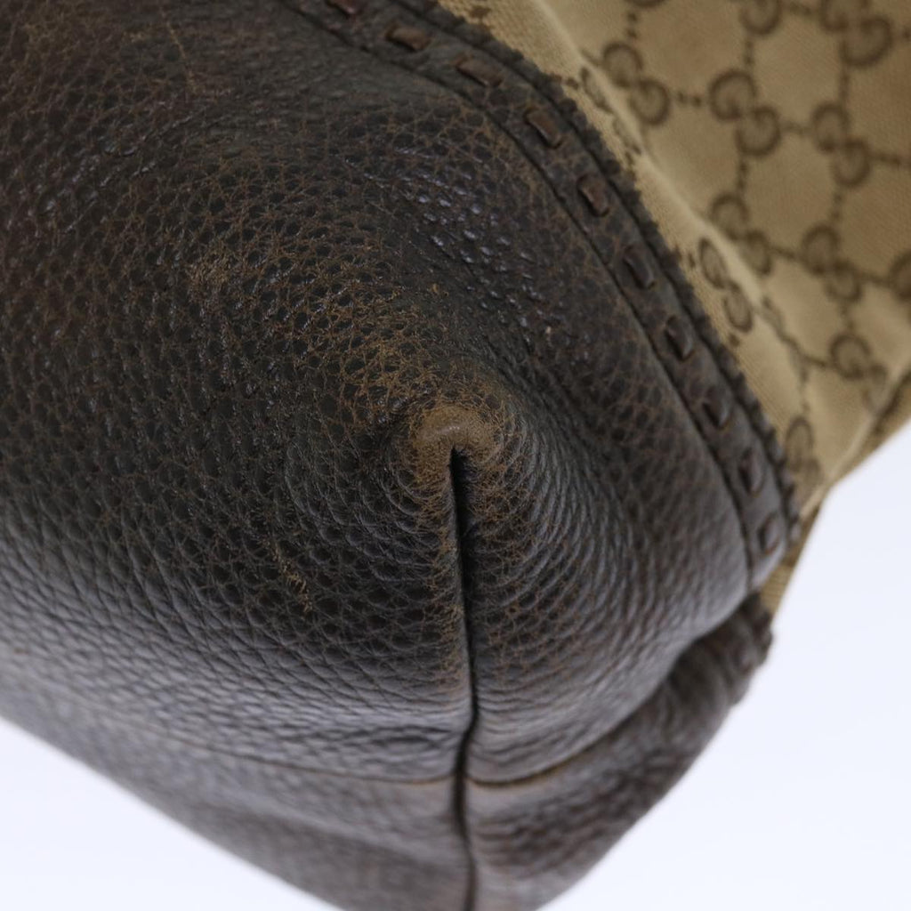 GUCCI GG Canvas Bamboo Hand Bag Beige 339002 72514