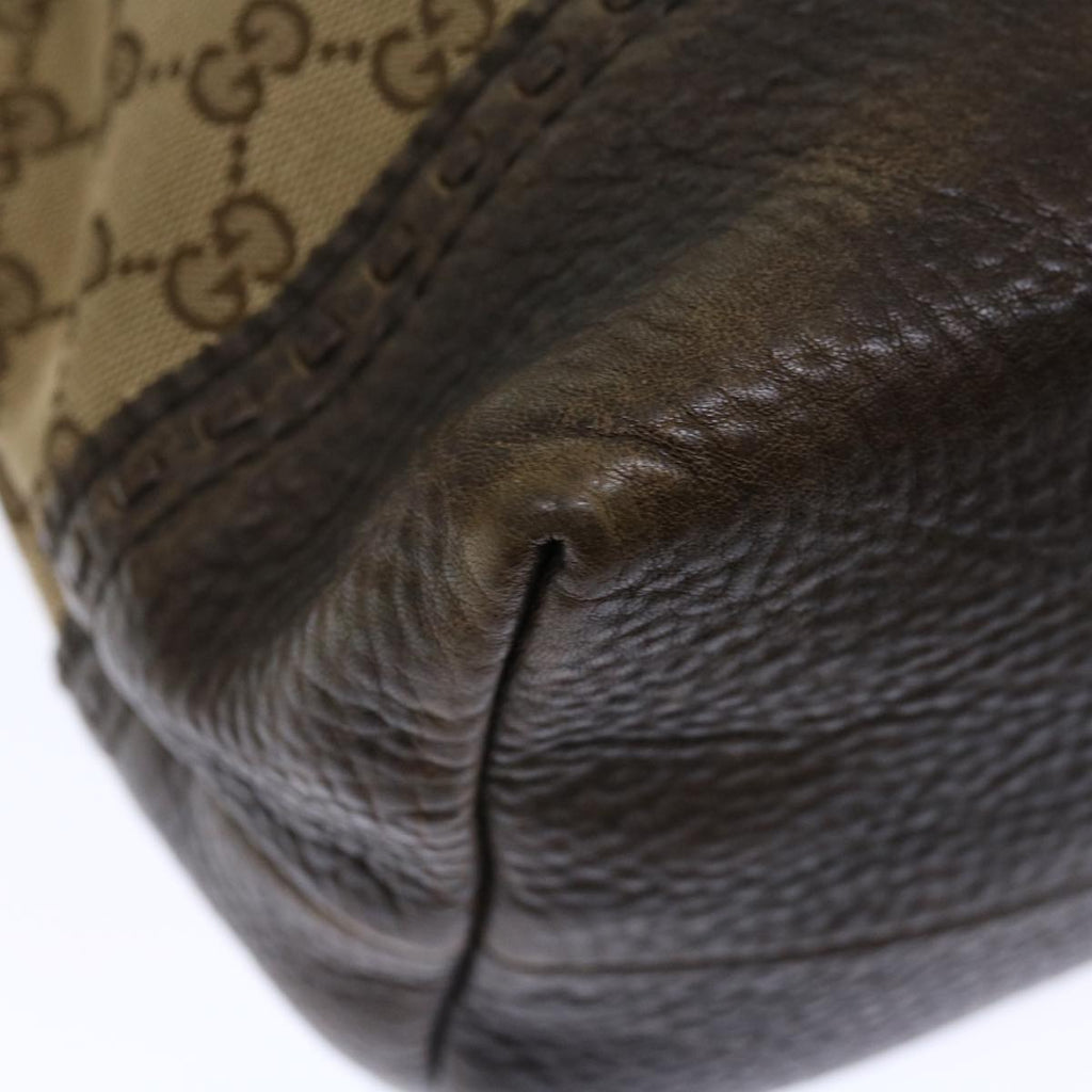 GUCCI GG Canvas Bamboo Hand Bag Beige 339002 72514