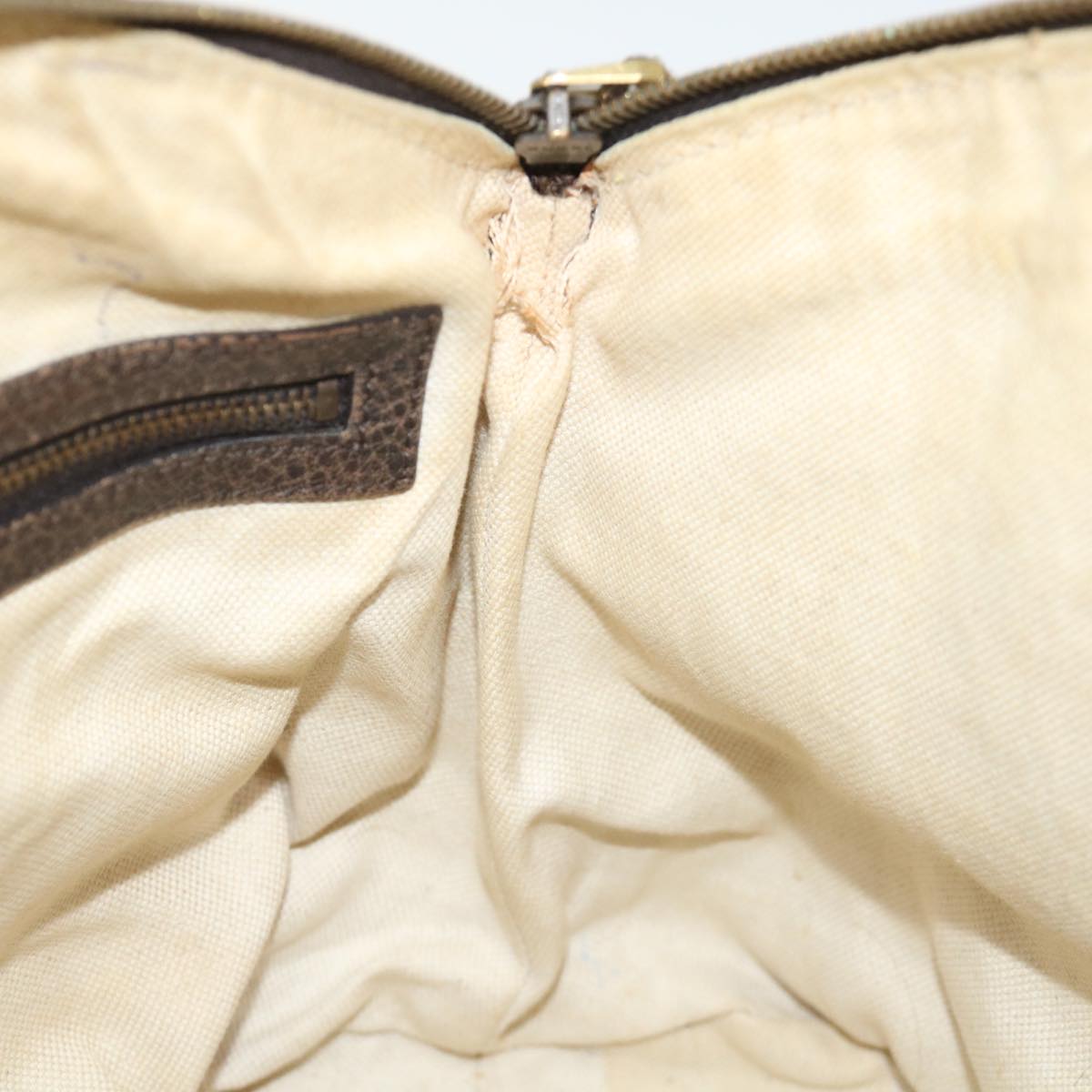 GUCCI GG Canvas Bamboo Hand Bag Beige 339002 72514