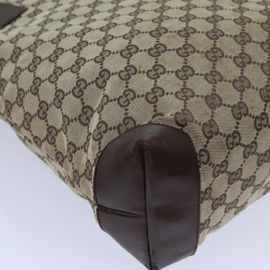 GUCCI GG Canvas Tote Bag Beige Brown 72517