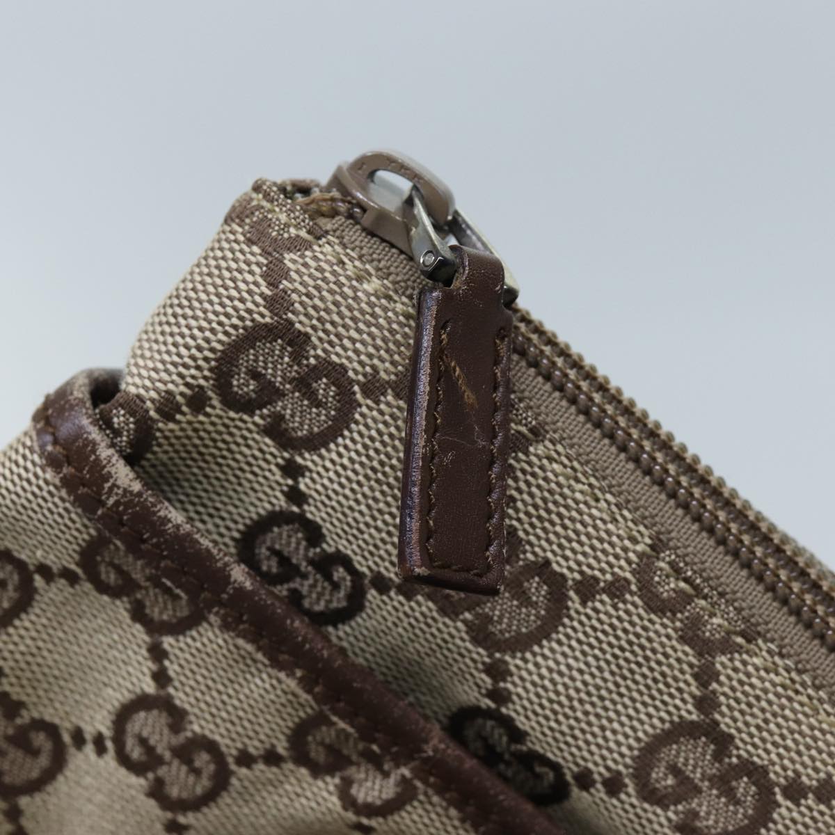 GUCCI GG Canvas Tote Bag Beige Brown 72517