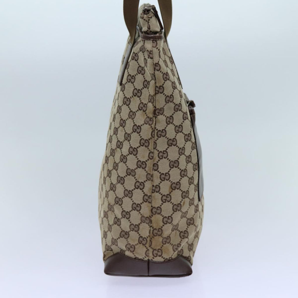GUCCI GG Canvas Tote Bag Beige Brown 72517