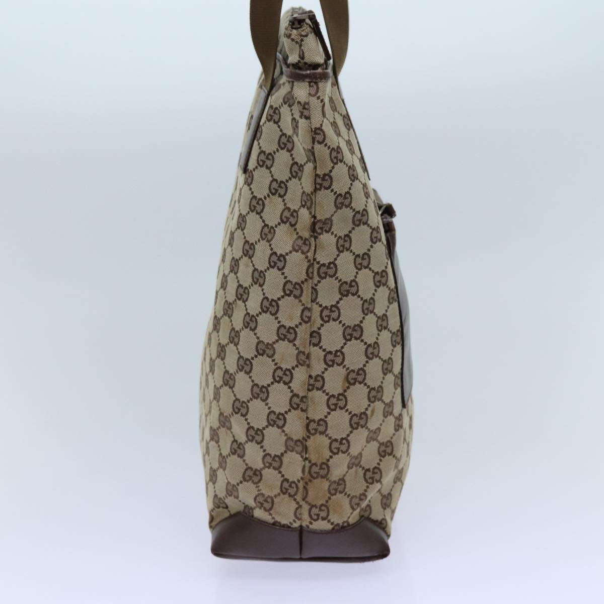 GUCCI GG Canvas Tote Bag Beige Brown 72517