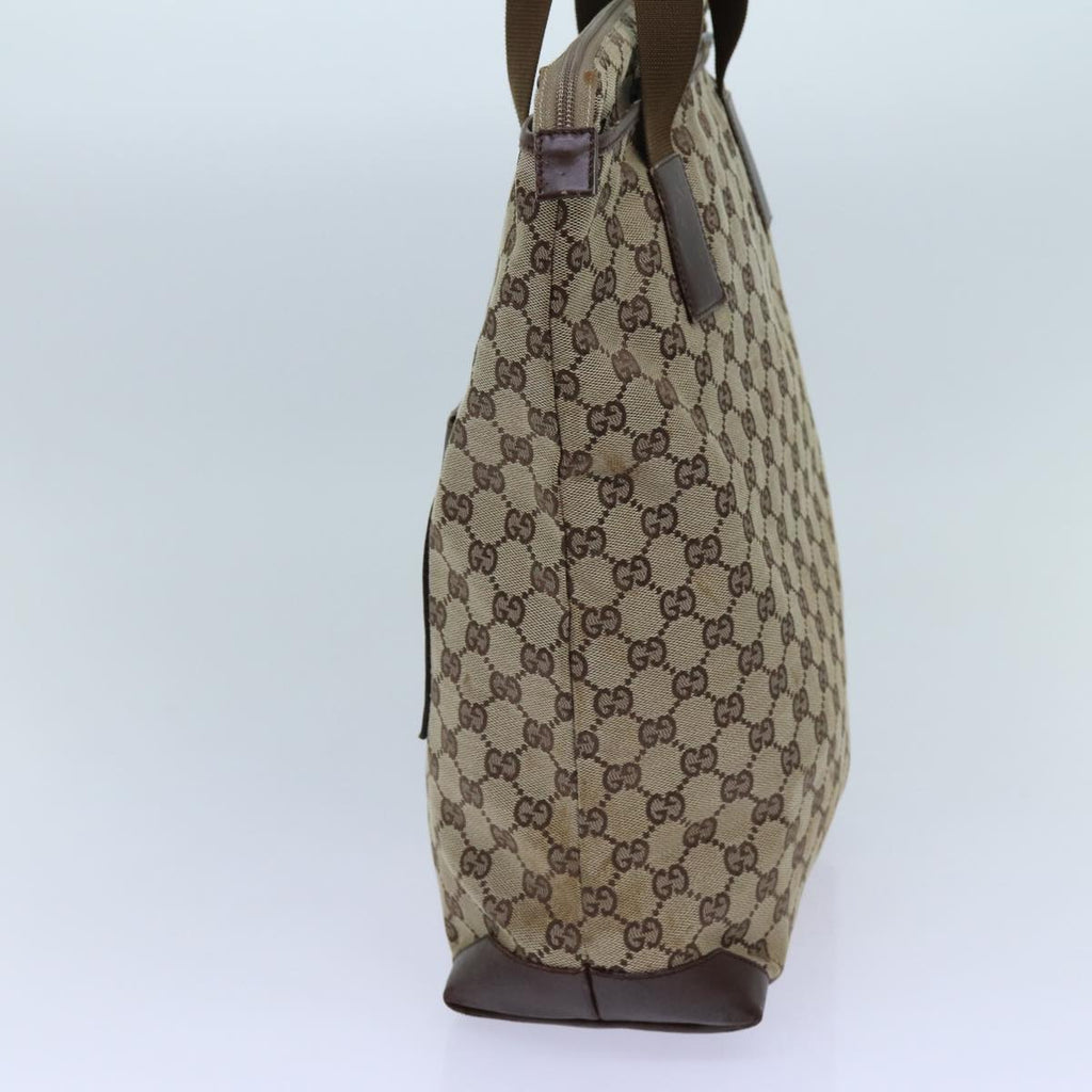 GUCCI GG Canvas Tote Bag Beige Brown 72517