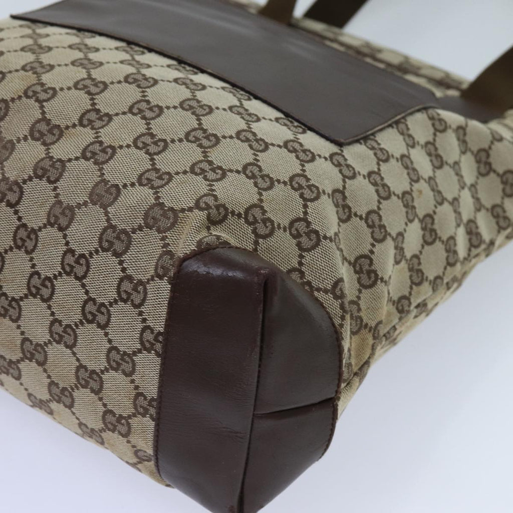 GUCCI GG Canvas Tote Bag Beige Brown 72517