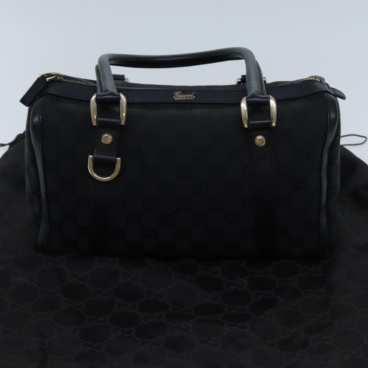 GUCCI GG Canvas Shoulder Bag Black 72519