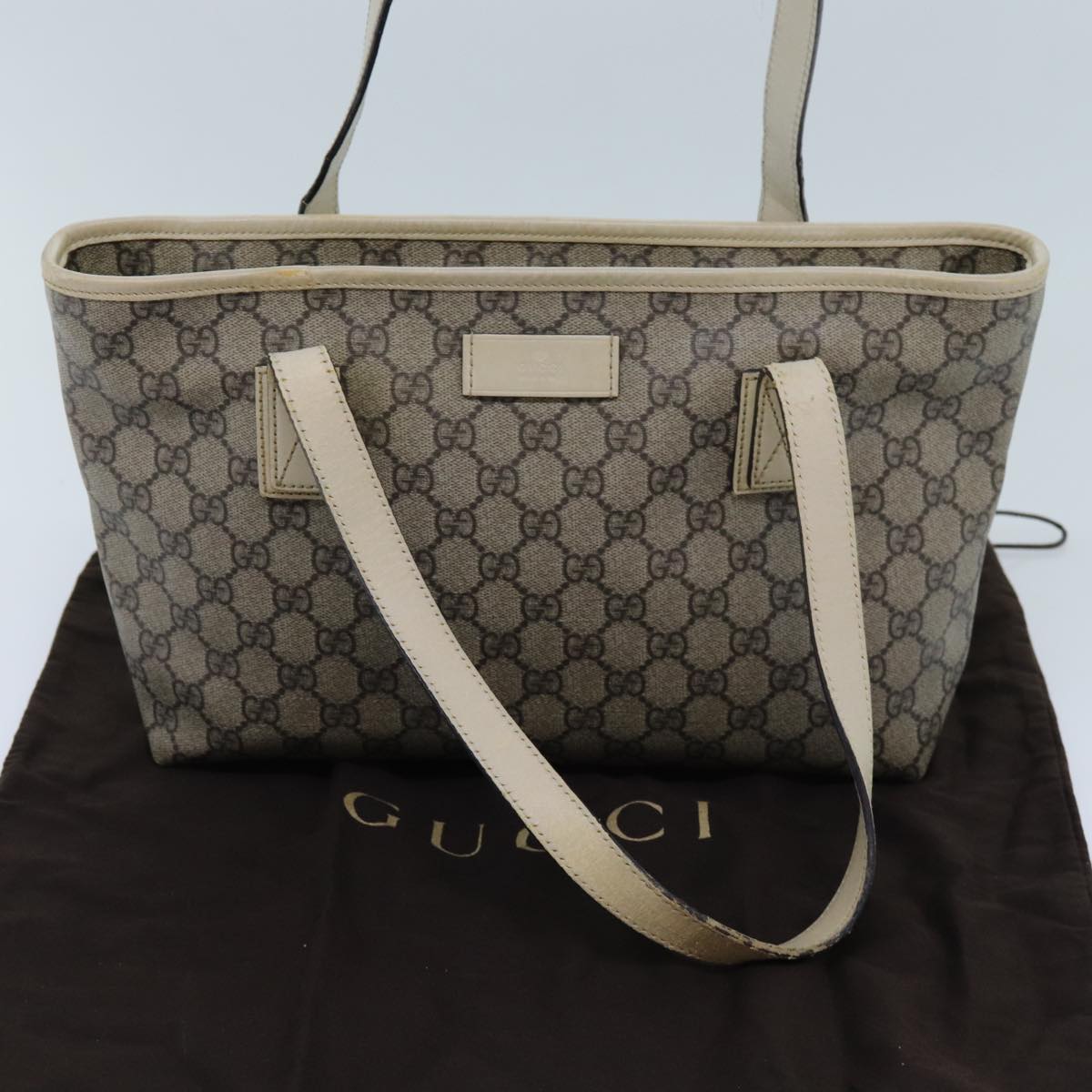 GUCCI GG Canvas Tote Bag Coated Canvas Beige 72524