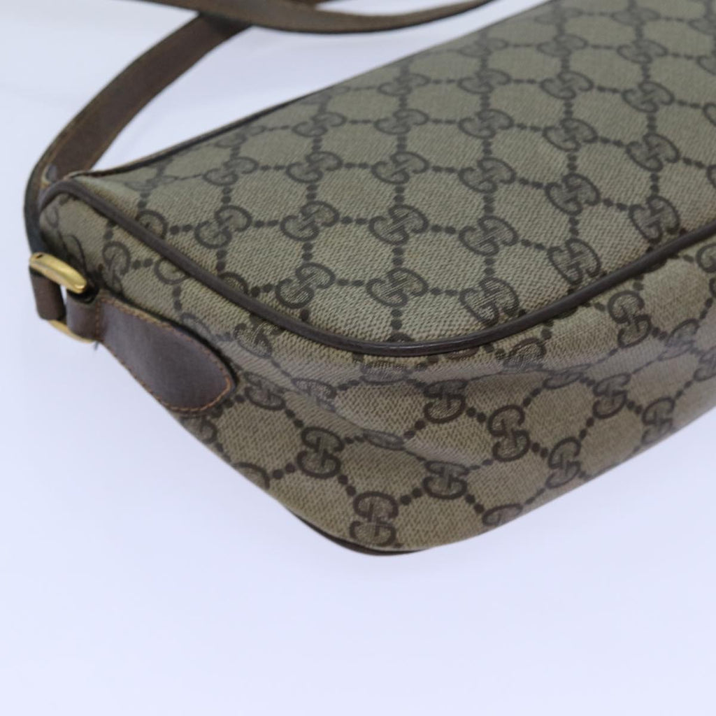 GUCCI GG Canvas Web Sherry Line Shoulder Bag PVC Beige Green Red 72543