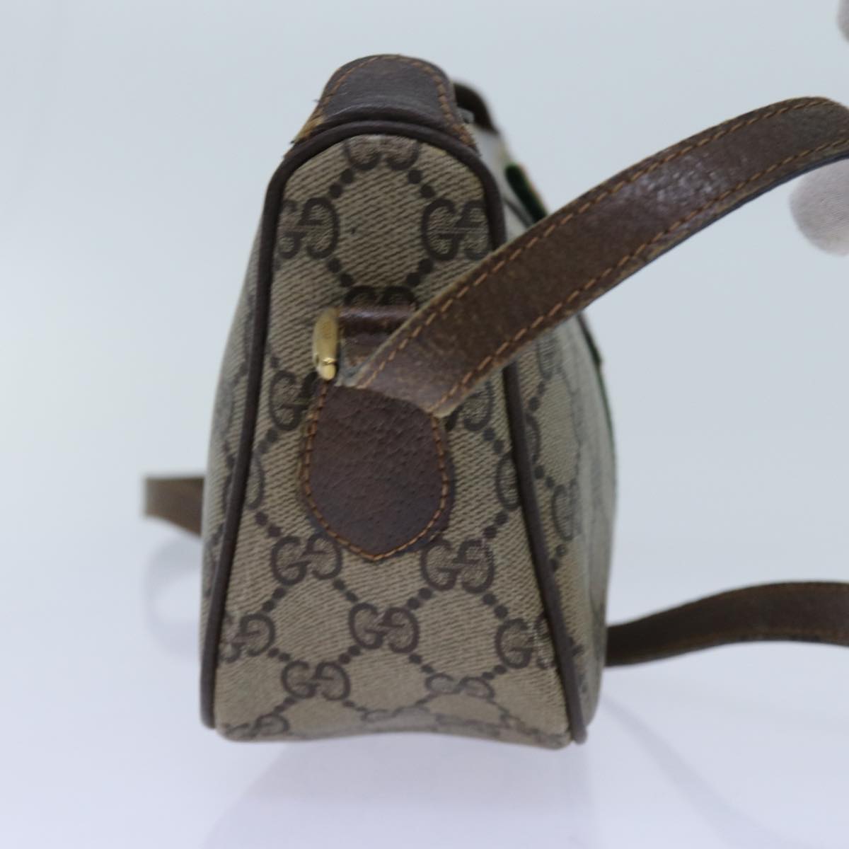 GUCCI GG Canvas Web Sherry Line Shoulder Bag PVC Beige Green Red 72543