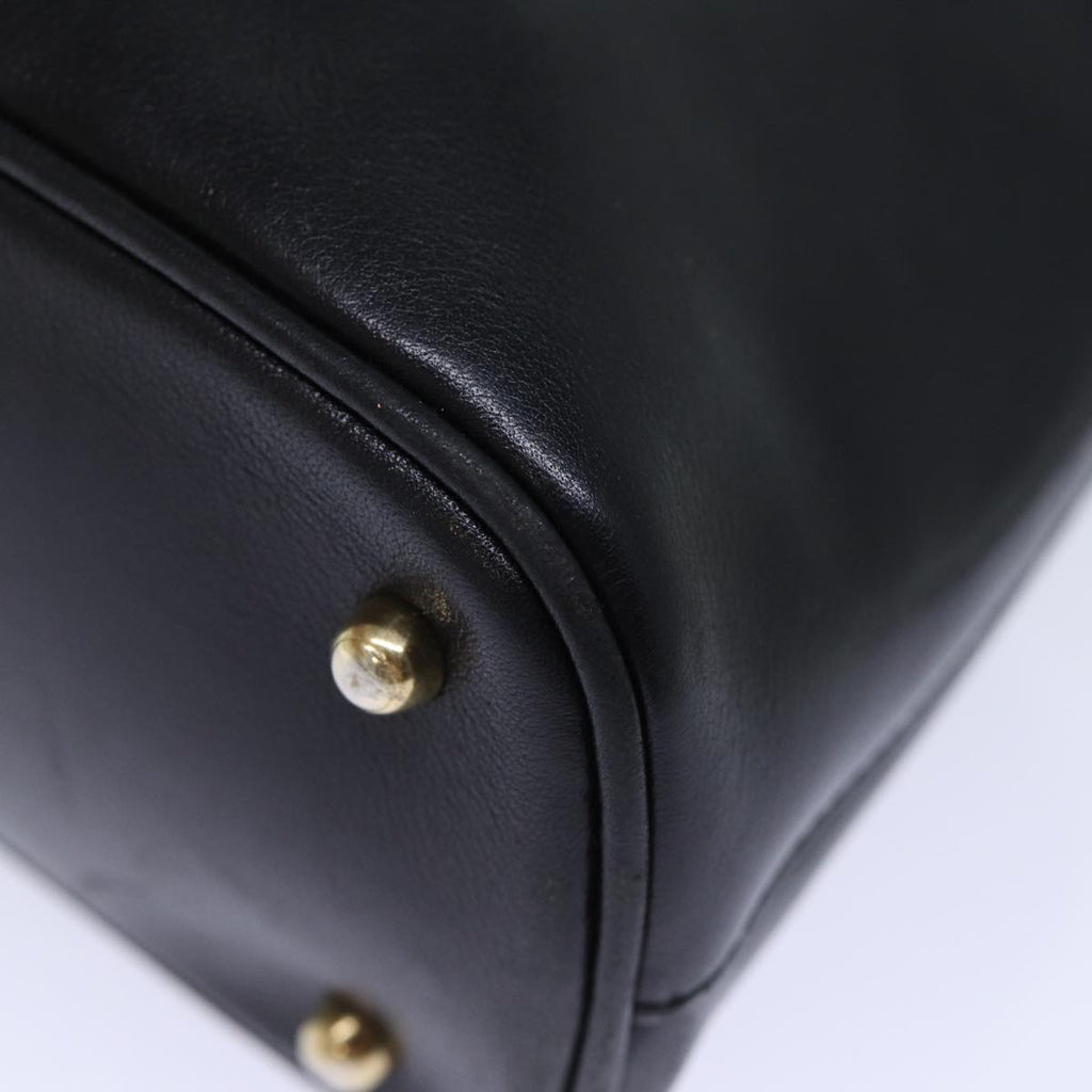 GUCCI Bamboo Hand Bag Leather 2way Black 72549