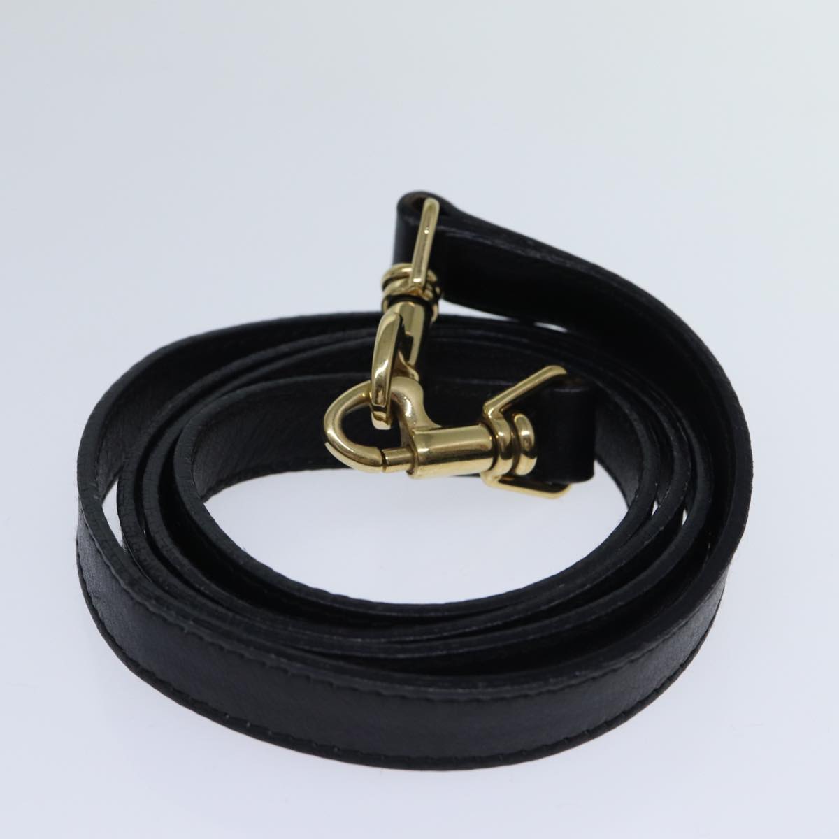 GUCCI Bamboo Hand Bag Leather 2way Black 72549