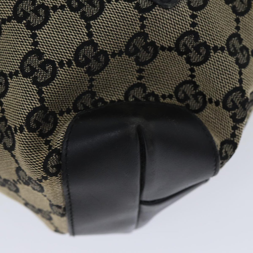 GUCCI GG Canvas Tote Bag Beige Black 72574
