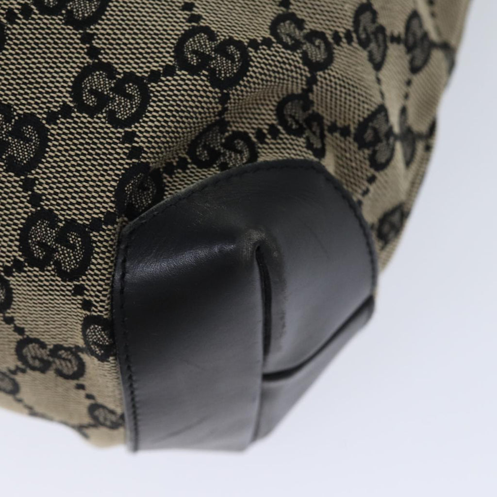 GUCCI GG Canvas Tote Bag Beige Black 72574