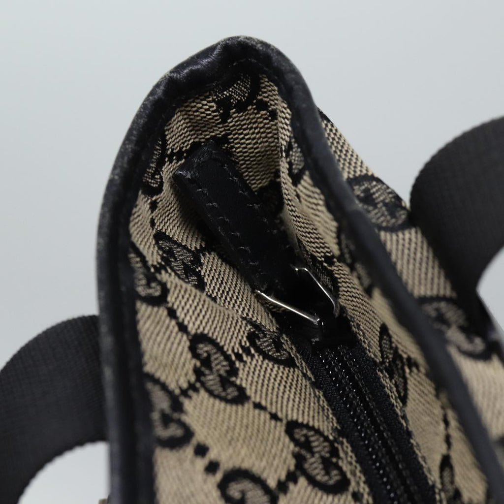 GUCCI GG Canvas Tote Bag Beige Black 72574