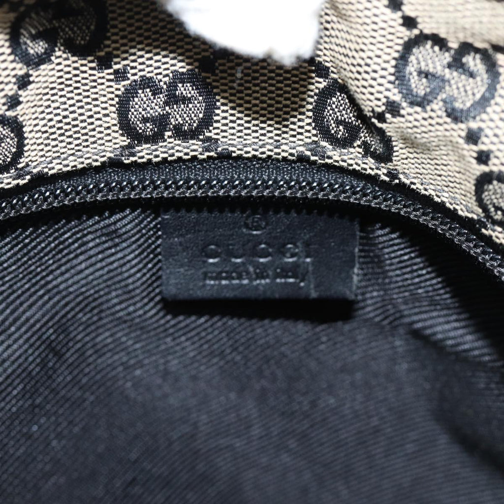GUCCI GG Canvas Tote Bag Beige Black 72574