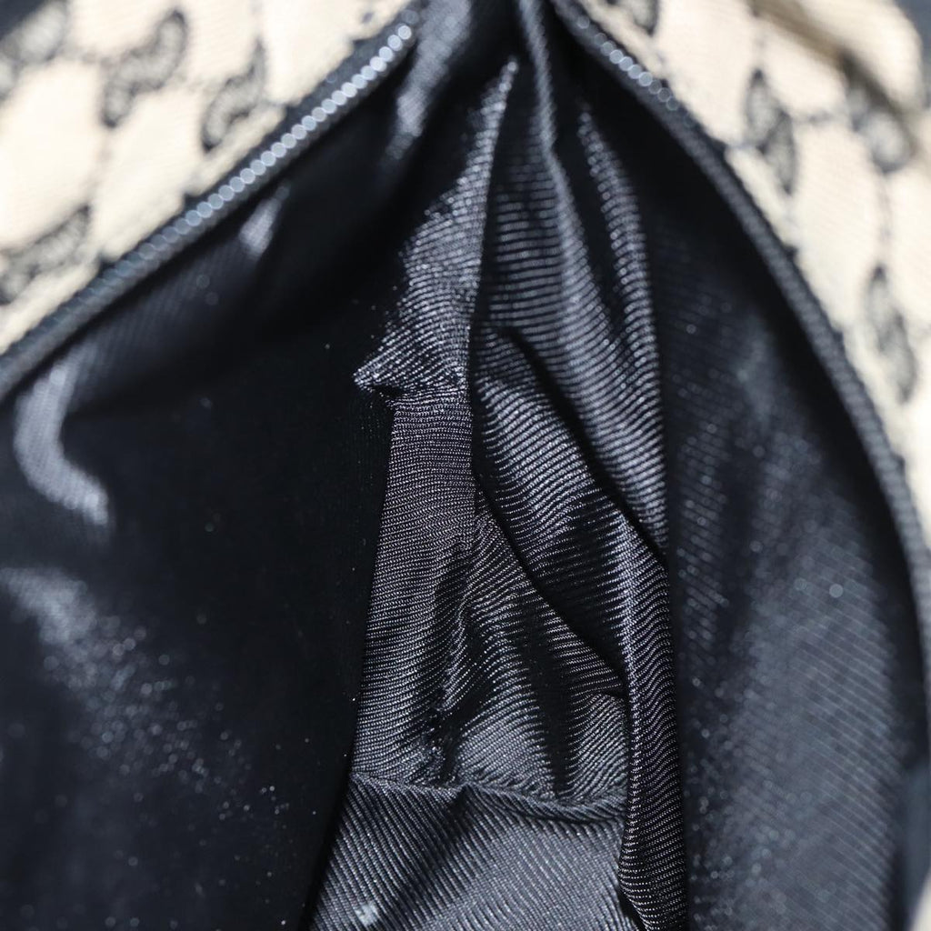 GUCCI GG Canvas Tote Bag Beige Black 72574