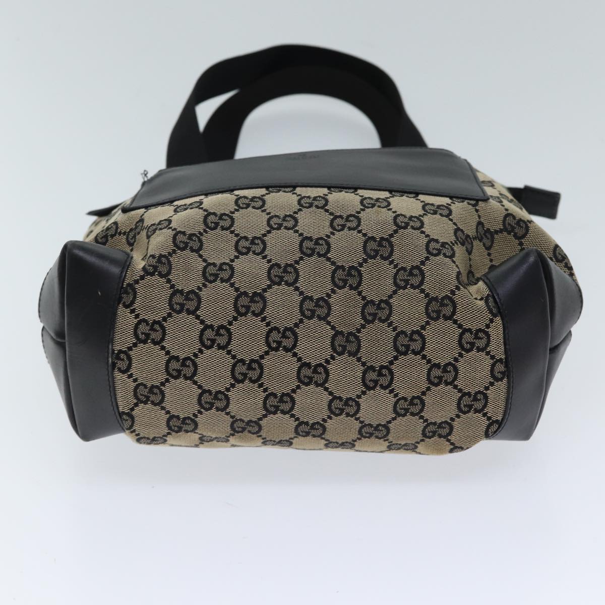 GUCCI GG Canvas Tote Bag Beige Black 72574