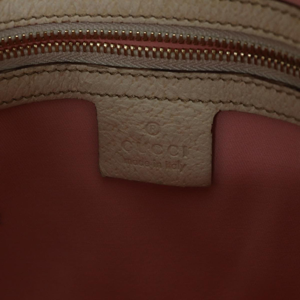 GUCCI GG Canvas Sherry Line Shoulder Bag Pink Khaki 144388 72593