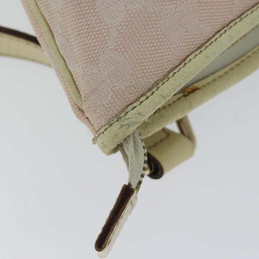 GUCCI GG Canvas Sherry Line Shoulder Bag Pink Khaki 144388 72593