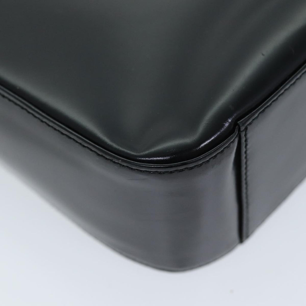 GUCCI Interlocking Shoulder Bag Enamel Black 000 0506 72605