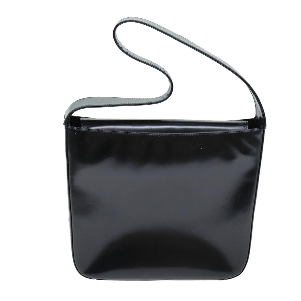 GUCCI Interlocking Shoulder Bag Enamel Black 000 0506 72605