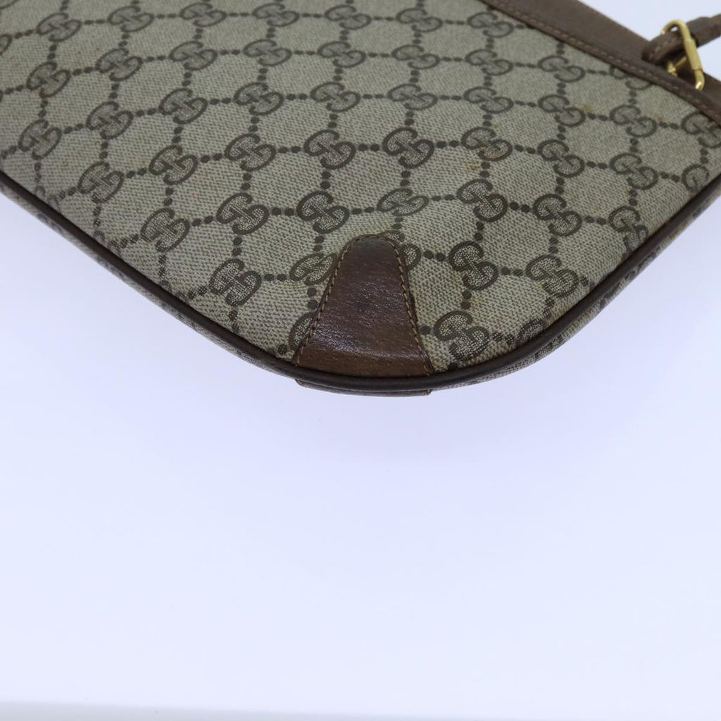 GUCCI GG Supreme Web Sherry Line Shoulder Bag Beige Green 904 02 026 72608